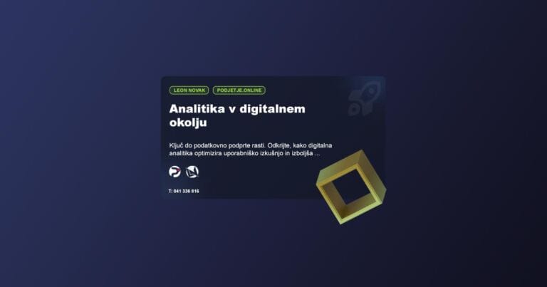 Analitika v digitalnem okolju