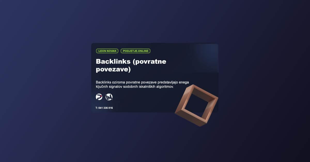 Backlinks (povratne povezave)
