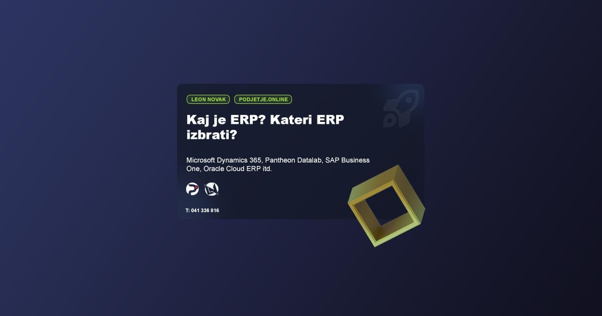 Kaj je ERP sistem? Kateri ERP izbrati? ERP v oblaku