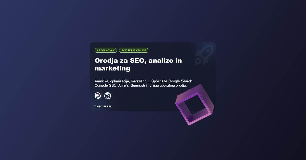 SEO orodja za analizo in optimizacijo spletnih strani