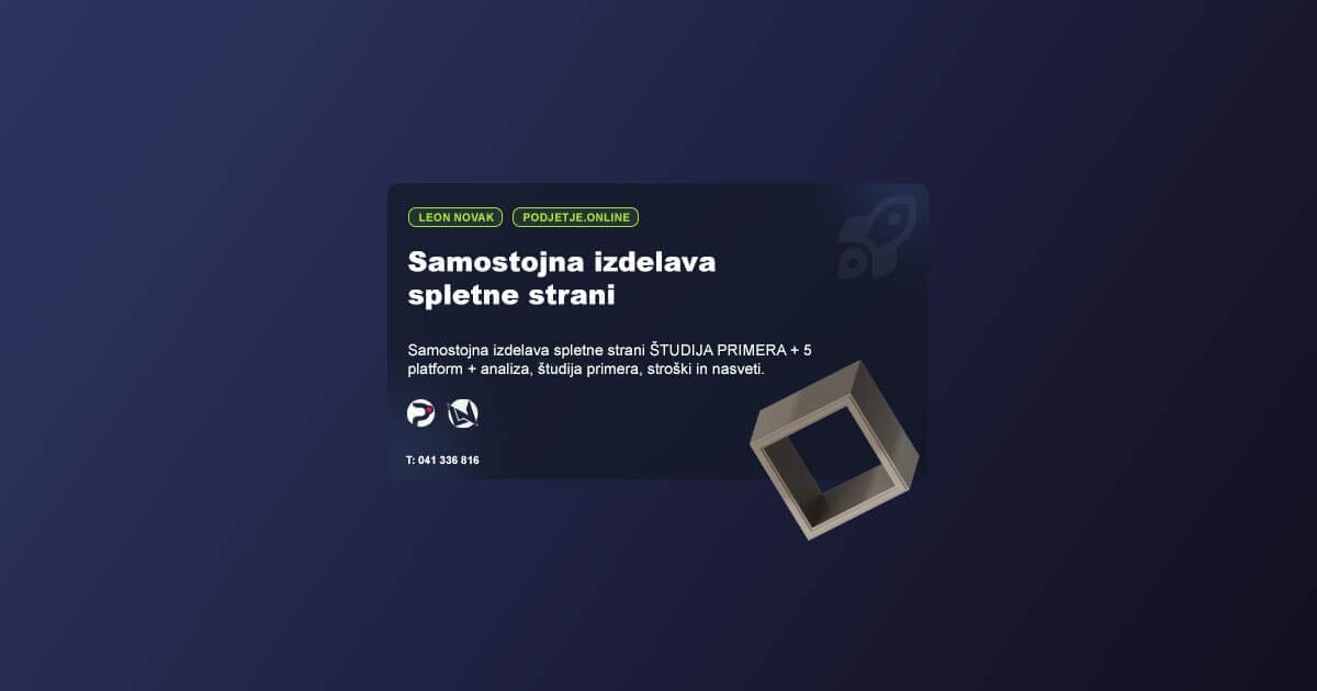 Samostojna izdelava spletne strani