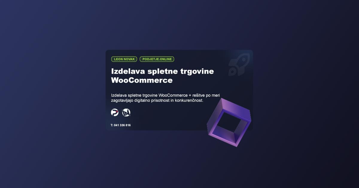 Izdelava spletne trgovine WooCommerce