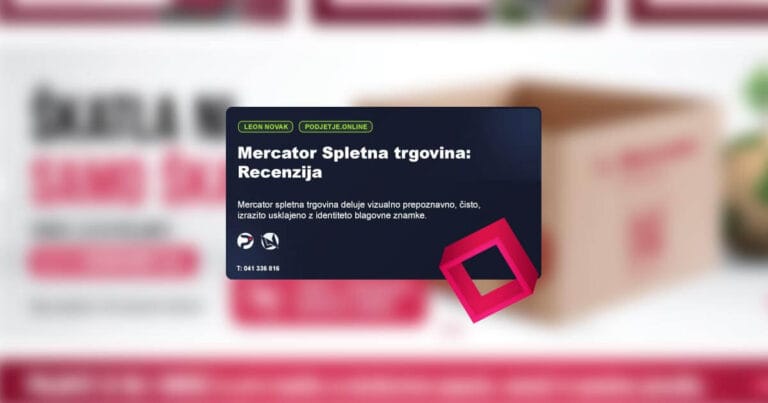 Mercator Spletna trgovina: RECENZIJA Tehnično & Vizualno