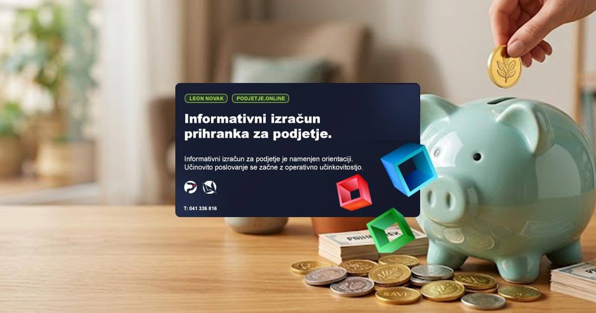 Prihranek - Informativni izračun za podjetje